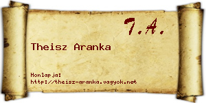 Theisz Aranka névjegykártya